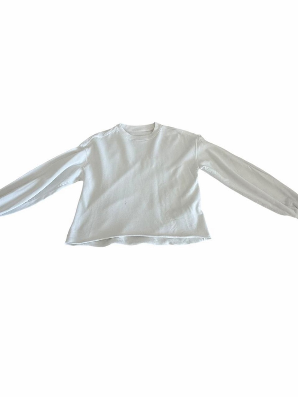 Abercrombie & Fitch Soft A&F Collection White Cropped Sweatshirt XS - Picture 3 of 8